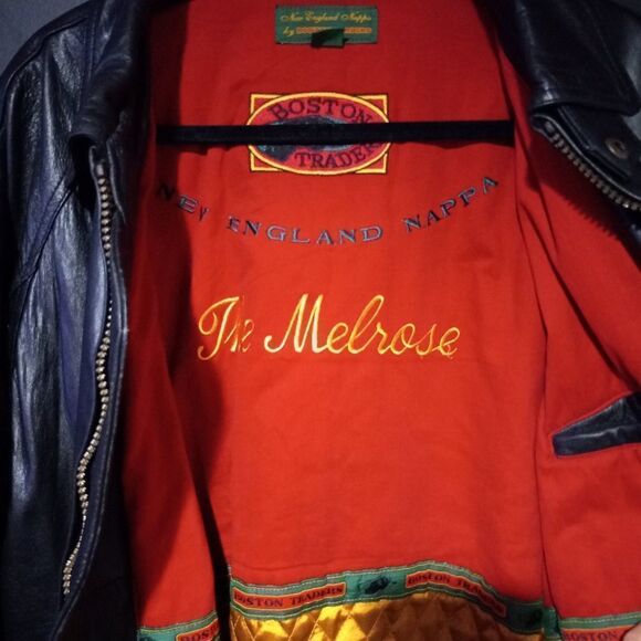 Vintage Leather Jacket The England Nappa Boston Traders - Picture 6 of 14